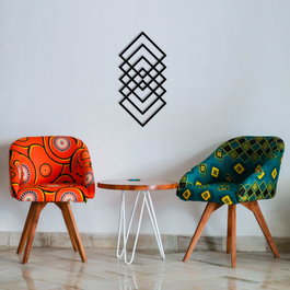 Wallity Geometry Escultura de pared Negra